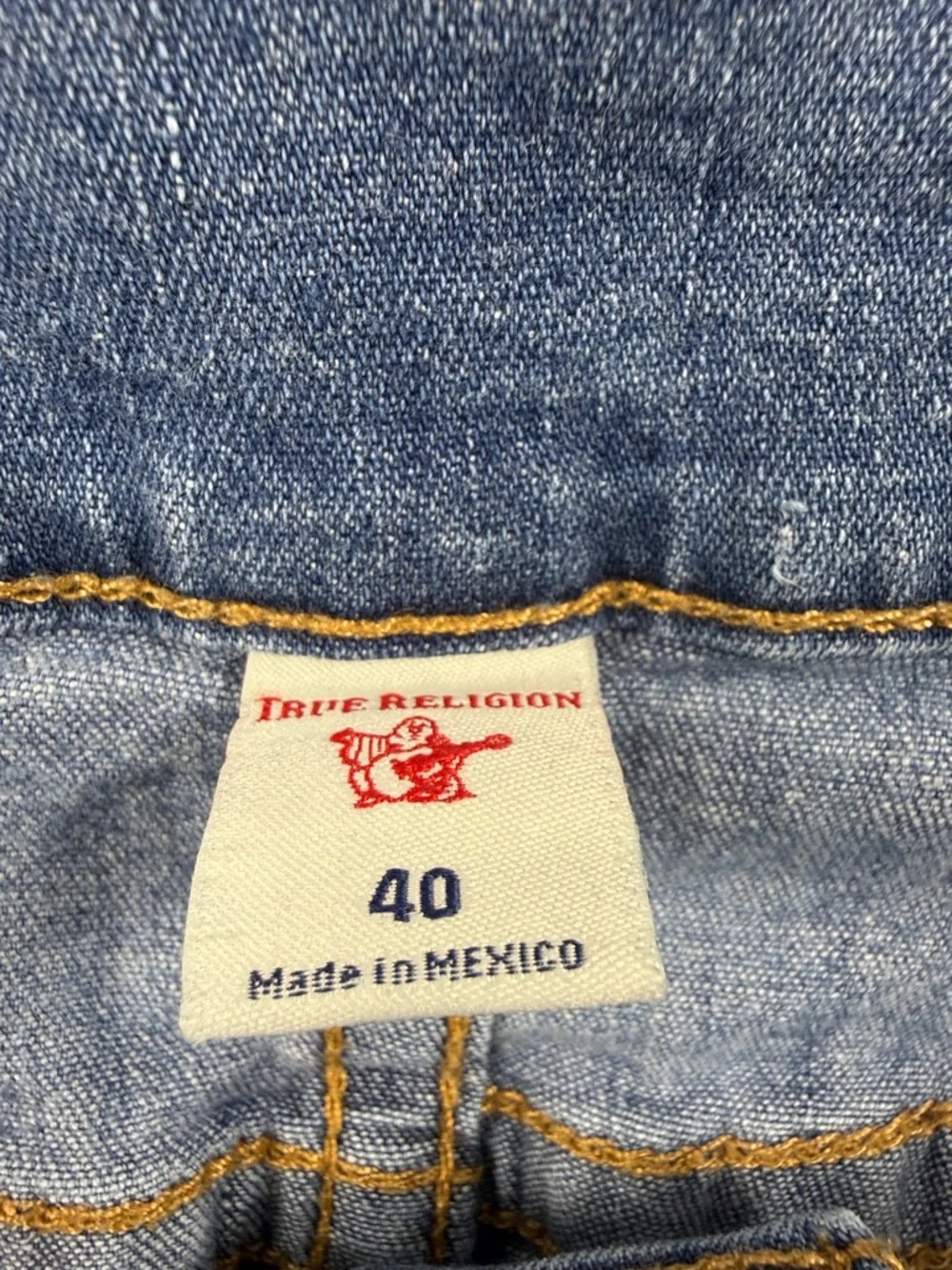 True Religion Ricky Jeans Mens 40x31 Relaxed Straight Medium Wash Stretch Denim
